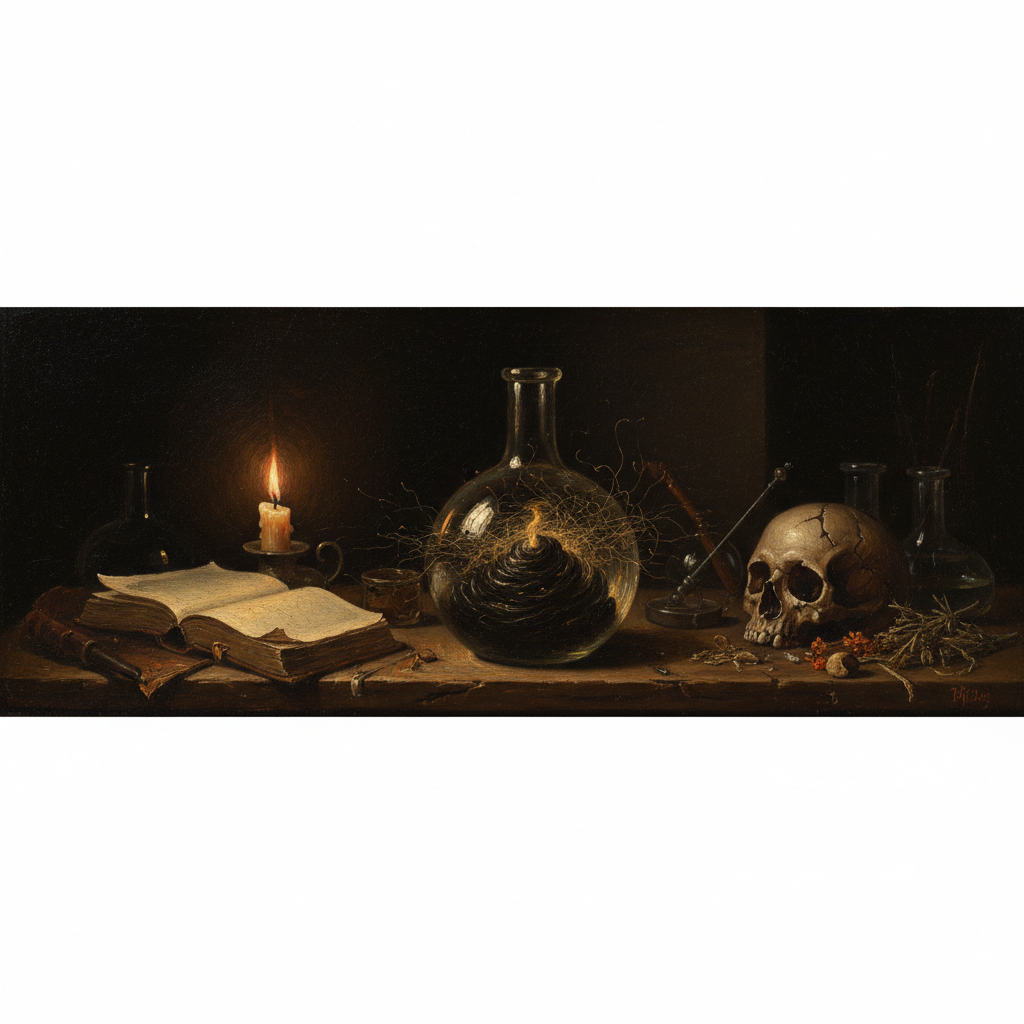 Alchemical transformation of depression — dark gold and rain