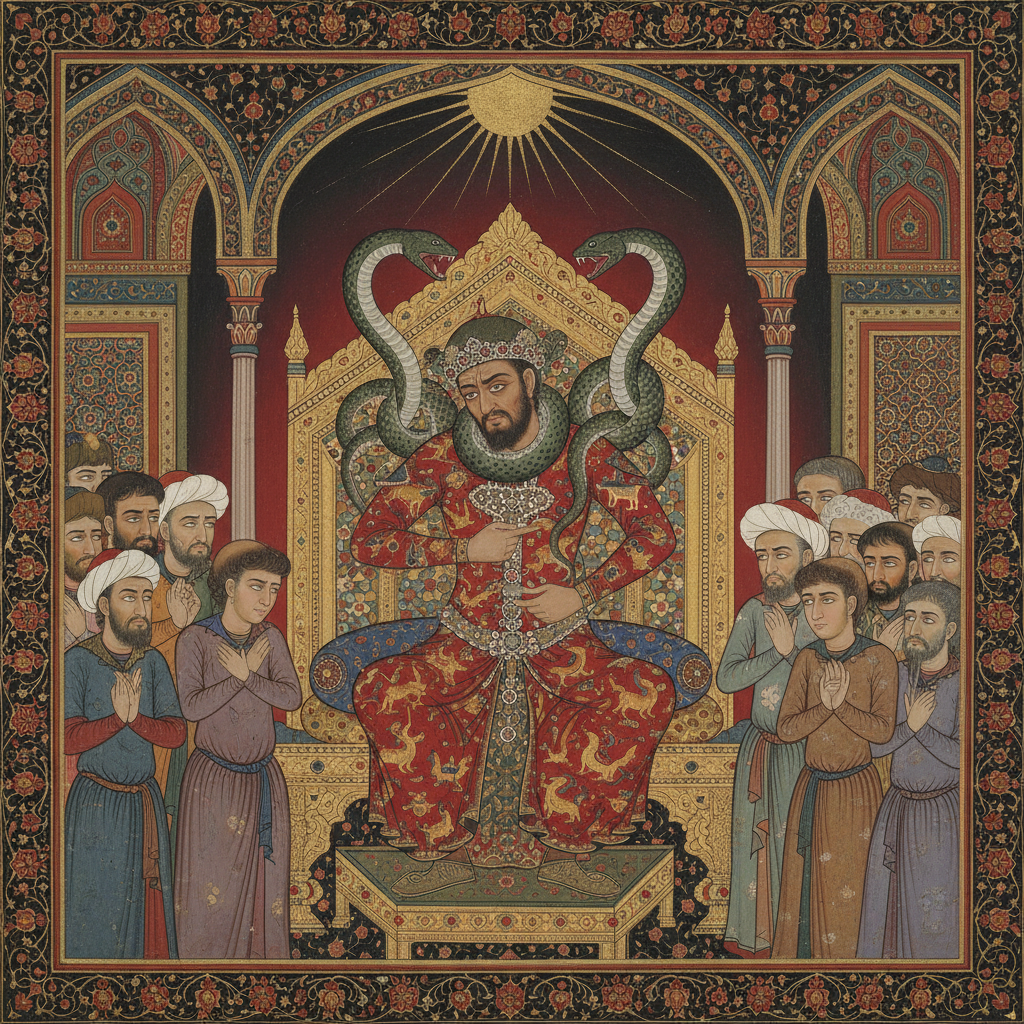 Archetypal interpretation of the myth of Zahhak — ancient Persian stone relief