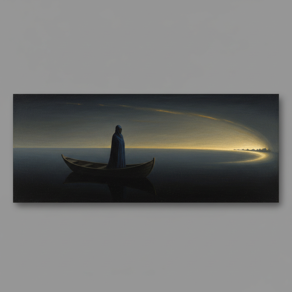Contemplation of mortality — candle in darkness